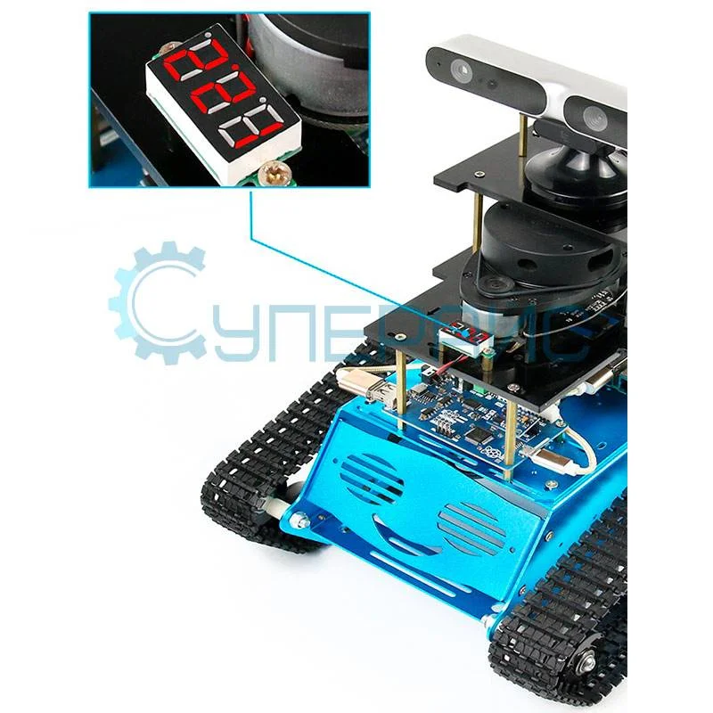 Гусеничный робот с камерой ROS Robot smart car B на Raspberry Pi 4B (4 ГБ) фото 2