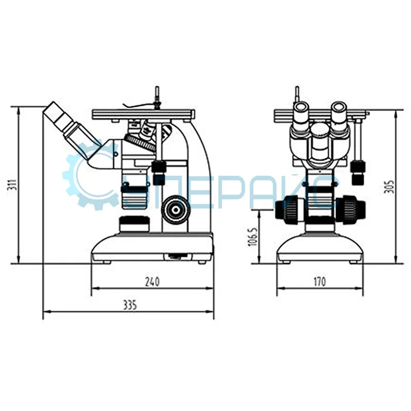 Инвертированный металлографический микроскоп Opto-Edu A13.2602-B фото 5
