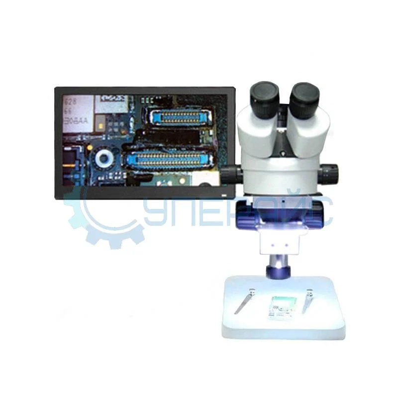 Микроскоп тринокулярный Crystallite ST-7045 с HDMI камерой и дисплеем фото 1