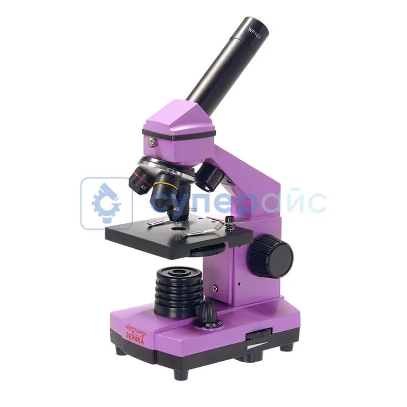 Школьный микроскоп Эврика 40х-400х в кейсе (аметист) фото 1