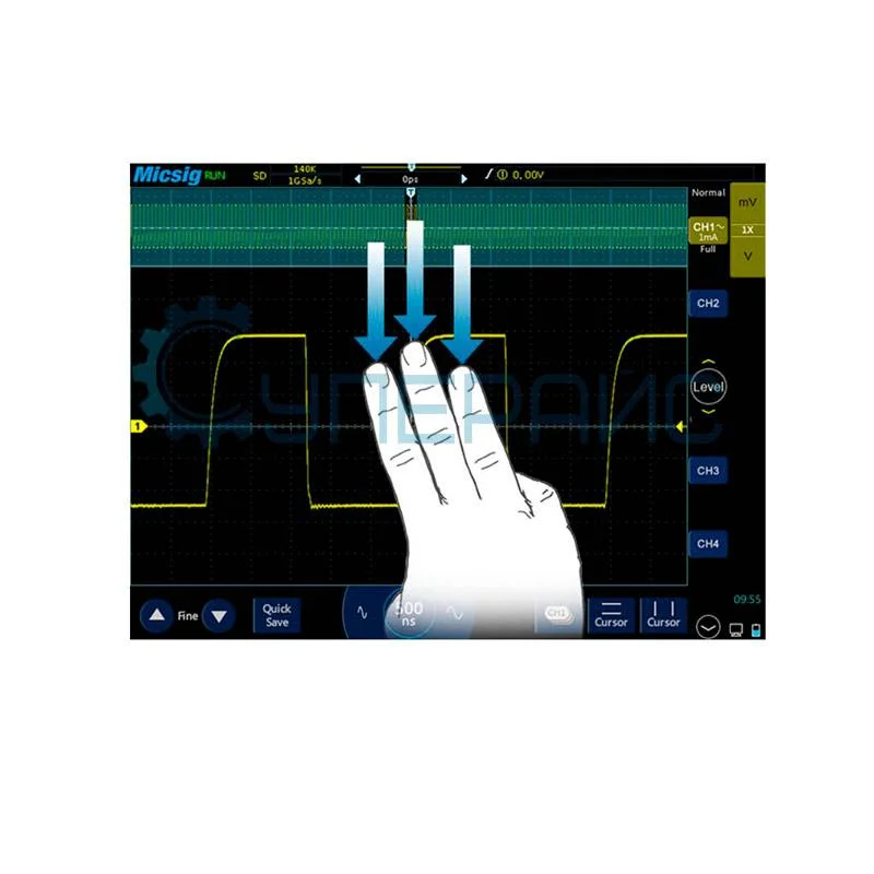 Планшетный цифровой осциллограф Micsig TO1074 (4 канала, 70 МГц) фото 15