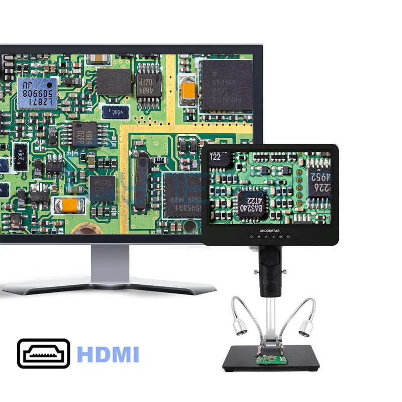 Цифровой USB-микроскоп Andonstar AD249S-M с дисплеем 10 дюймов фото 3