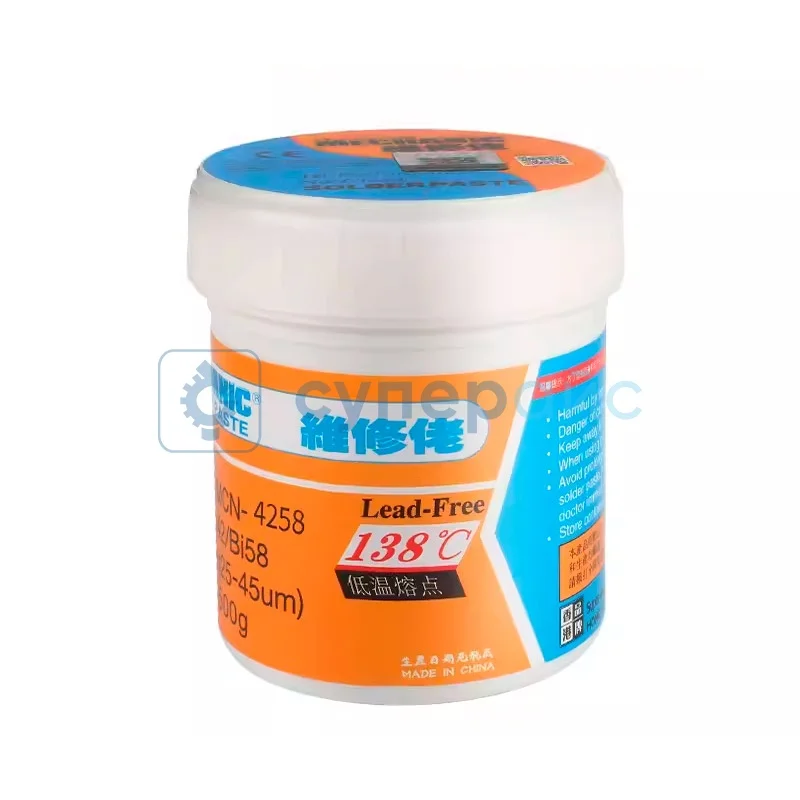 Паяльная паста для BGA MECHANIC MCN-4258 (500 г, в банке) фото 1