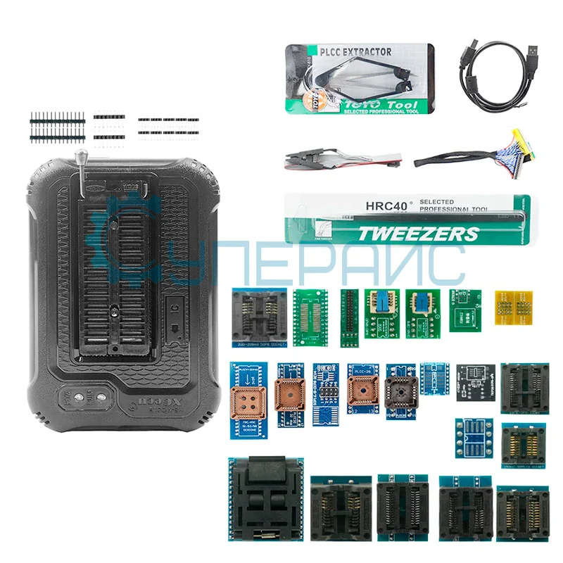 Программатор для микросхем XGecu T48 (27 адаптеров) фото 4