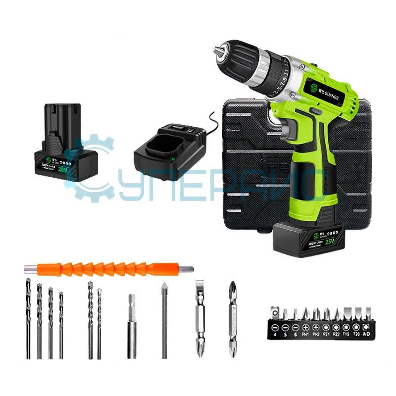 Шуруповерт Guanshi DZ25 с насадками и кейсом фото 1