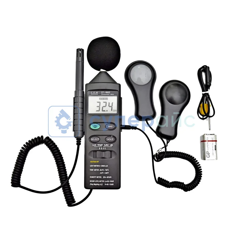 Тестер параметров окружающей среды CEM DT-8820 фото 3