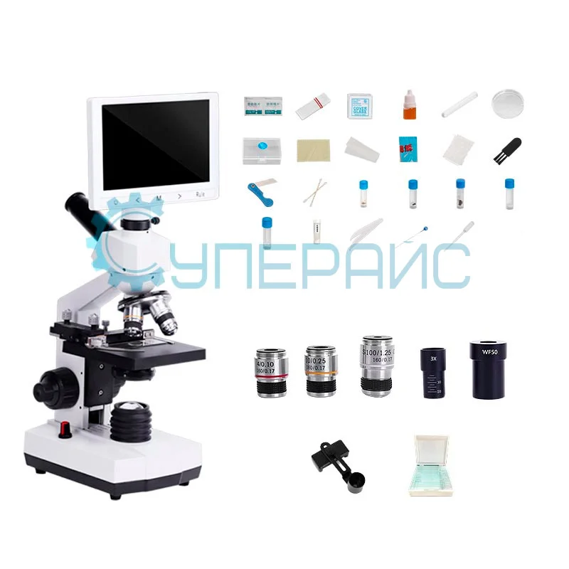 Микроскоп Damingzhi 5000x с дисплеем и адаптером для смартфона фото 3