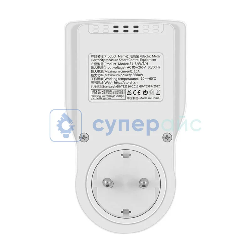 Измеритель напряжения розеток Juwei ATORCH S1 16A WiFi фото 1