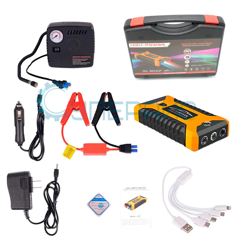 Портативное зарядное устройство HIGH POWER JX27 (12 В/600 А) с компрессором L027A фото 9