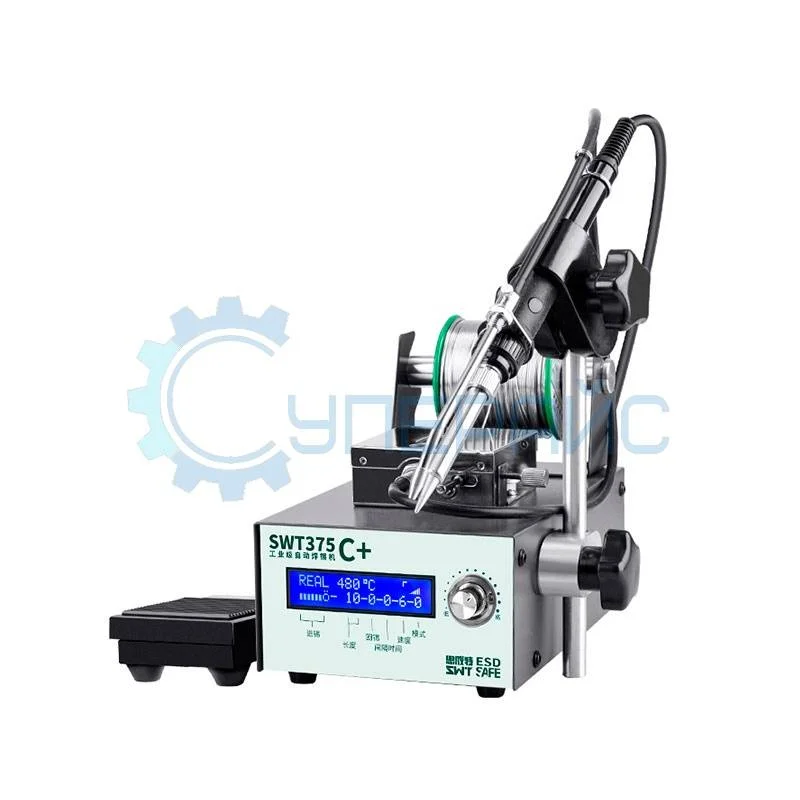 Цифровая паяльная станция SWT 375C+ с автоматической подачей припоя фото 1