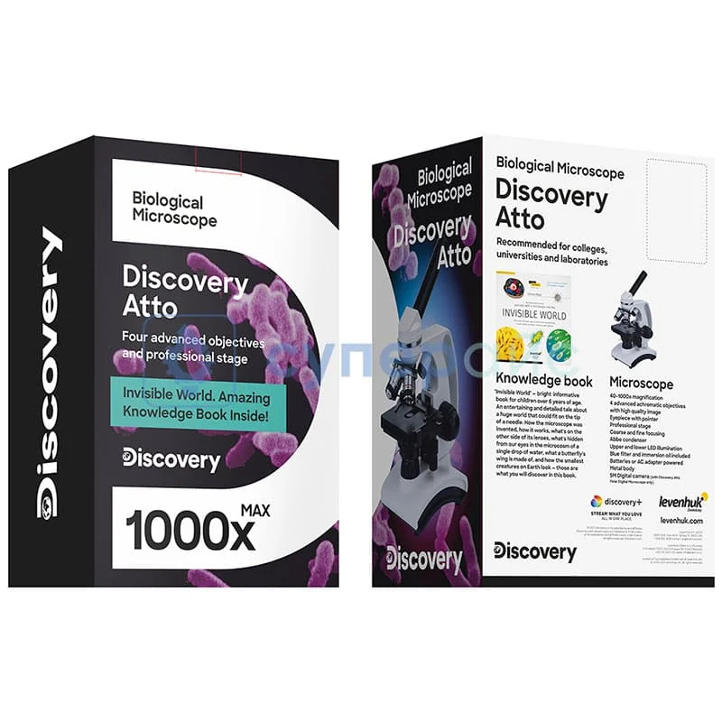 Монокулярный микроскоп Levenhuk Discovery Atto Polar с книгой фото 13