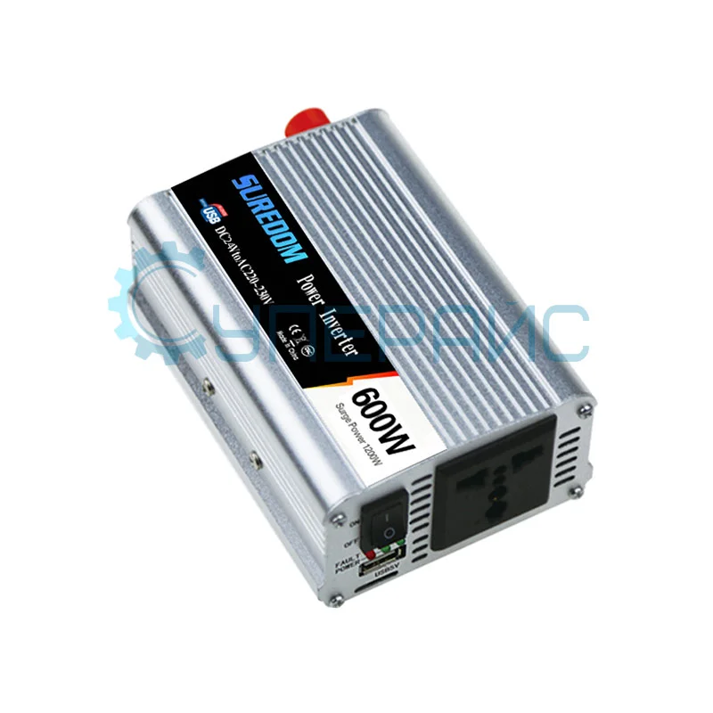 Инверторный преобразователь SUREDOM YSCZ-600W, 24В-220В, 600 Вт фото 3