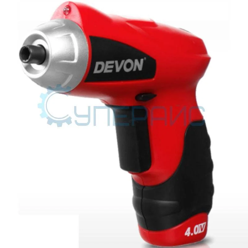 Аккумуляторная отвертка Devon 5601-Li-4 с кейсом и насадками фото 2