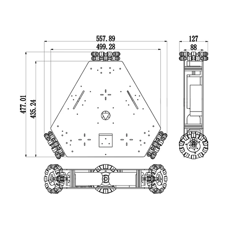 Трехколесный робот WHEELTEC R550 (OMNI) PLUS с контроллером для управления фото 1