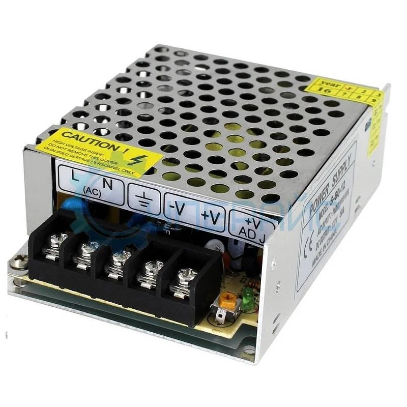 Блок питания ANDAYOU S-60-12 (12В, 5А, 60Вт) фото 1