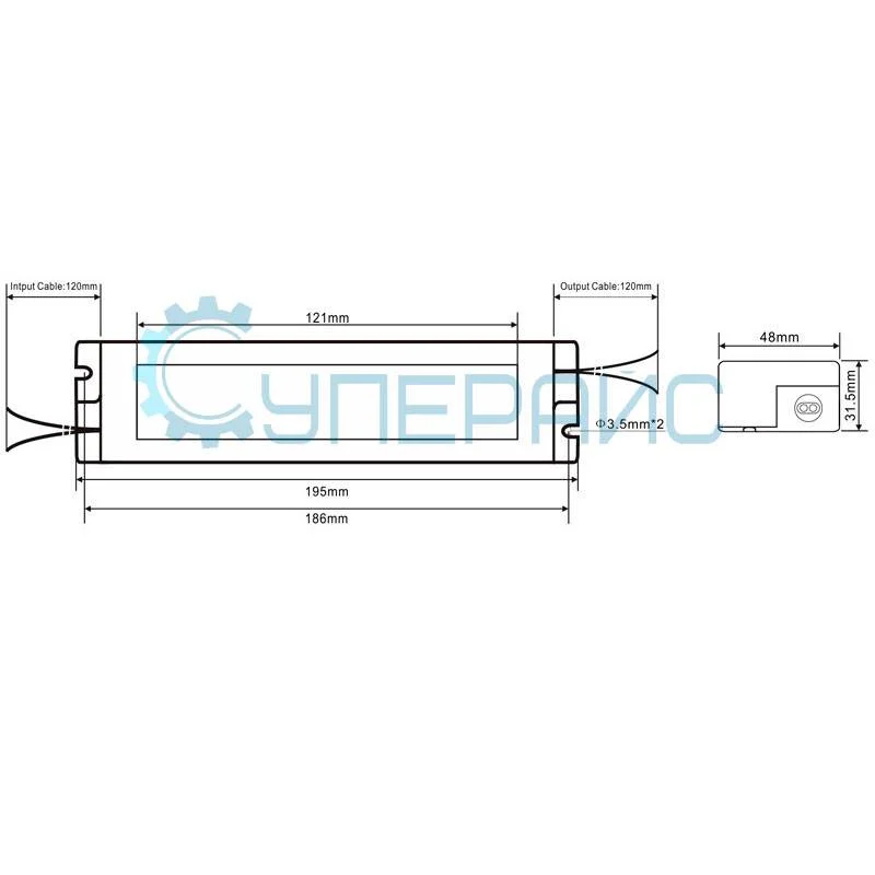 Уличный блок питания NeonPro EPS-12E100 (12 В, 8.33 А, 100 Вт) фото 6