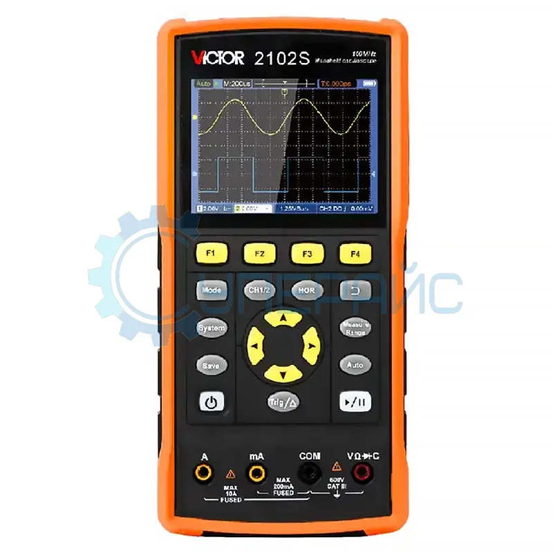 Портативный осциллограф Victor 2102S с генератором сигналов фото 1