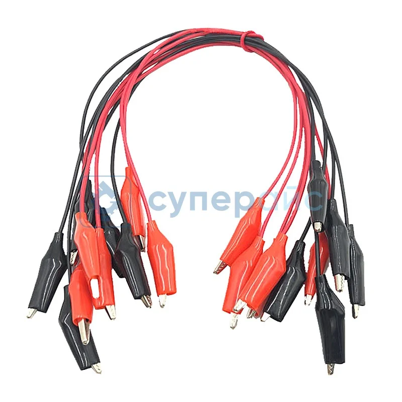 Провода с крокодилами 40 см, 20 шт фото 1