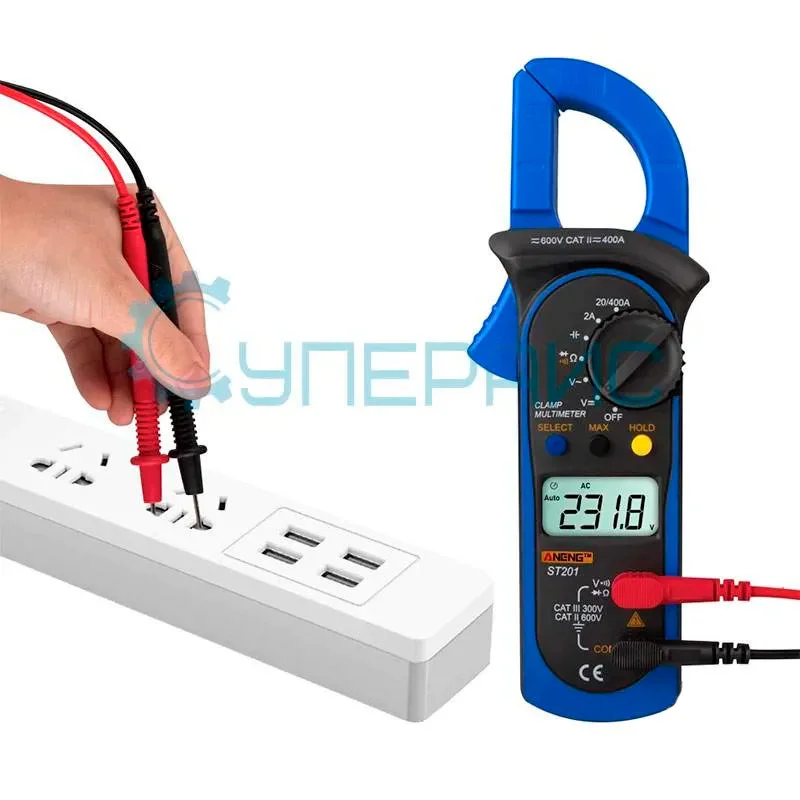 Цифровые клещи (амперметр) переменного тока ANENG ST201 фото 4