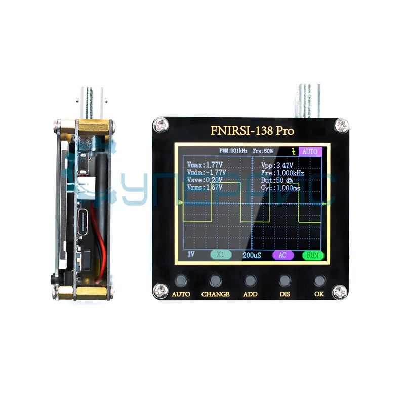 Портативный осциллограф FNIRSI DSO-138 PRO с батареей и пробником фото 2