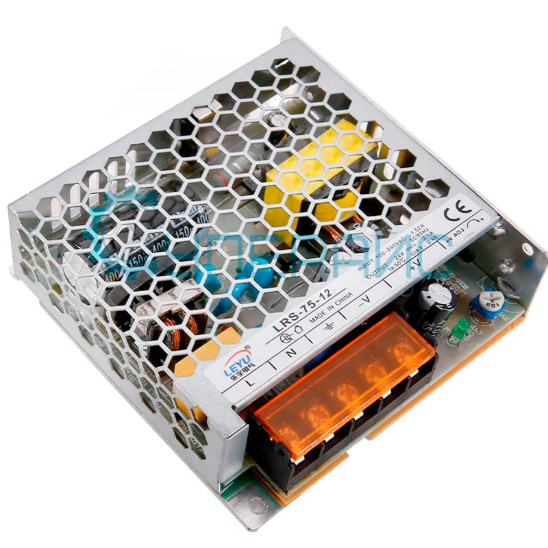 Импульсный блок питания Leyu LRS-75-12 (12 В, 6 А, 72 Вт) фото 1