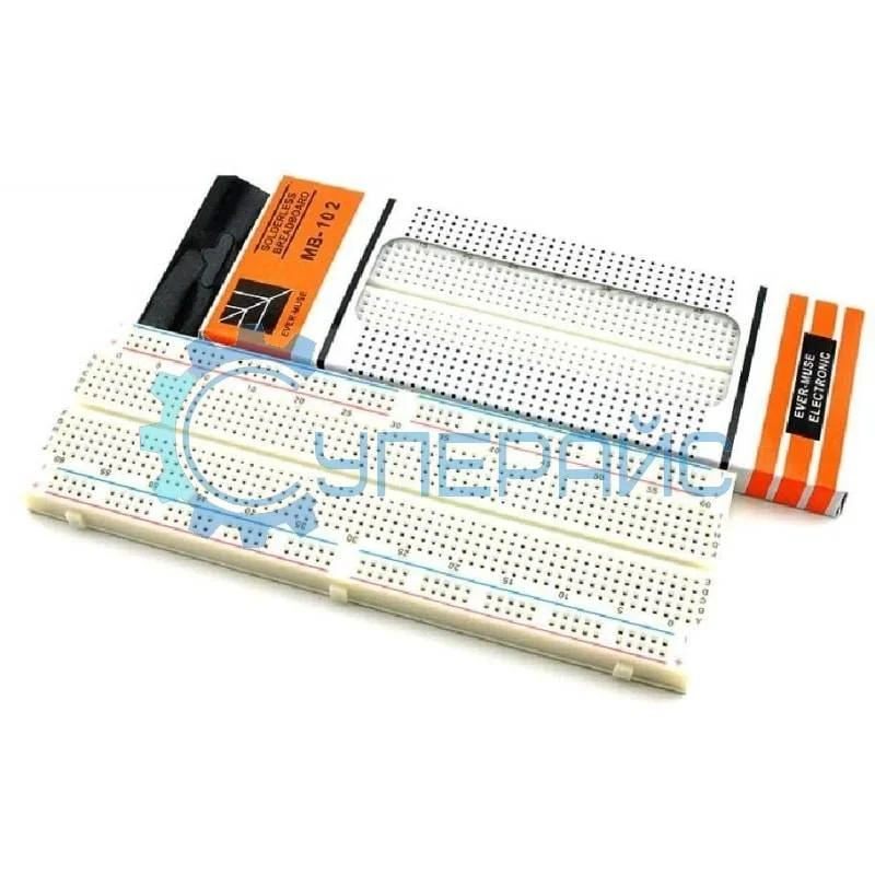 Макетная плата Breadboard MB-102 (830 контактов) фото 2