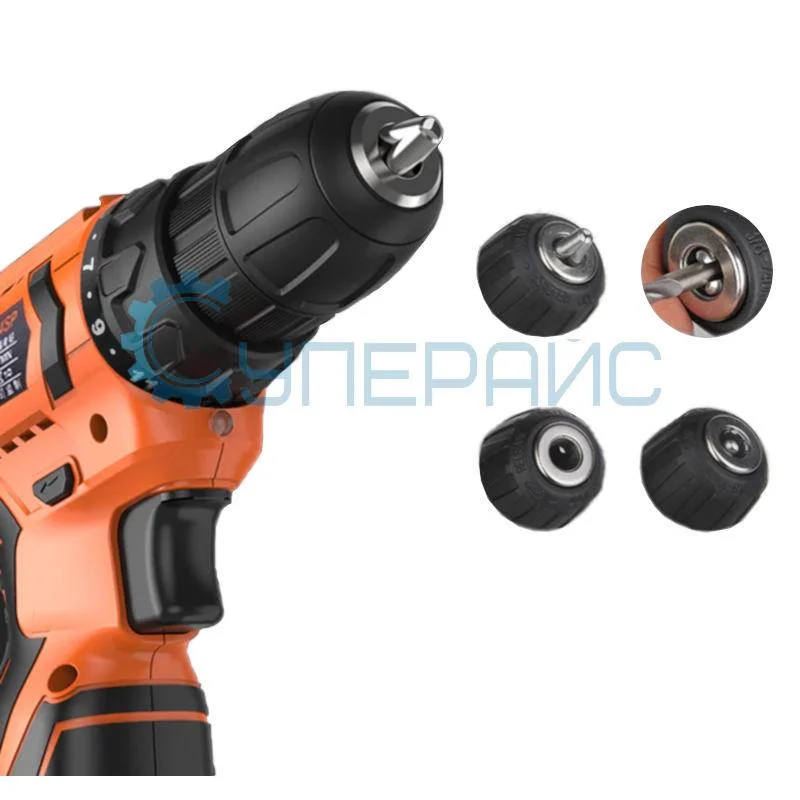 Дрель-шуруповерт Lomvum LY1201 с набором инструментов и кейсом фото 2