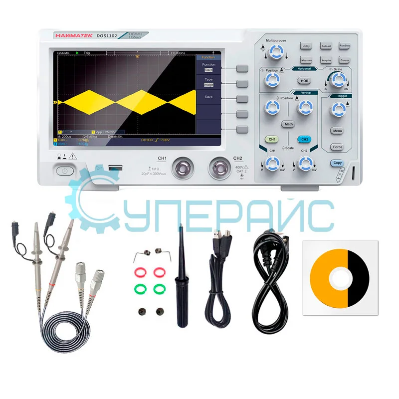 Четырехканальный осциллограф HANMATEK DOS1104 (4 канала, 110 МГц) фото 2