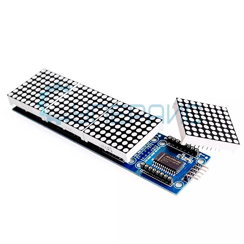 Светодиодная LED матрица 8x32, контроллер MAX7219, цвет синий фото 5
