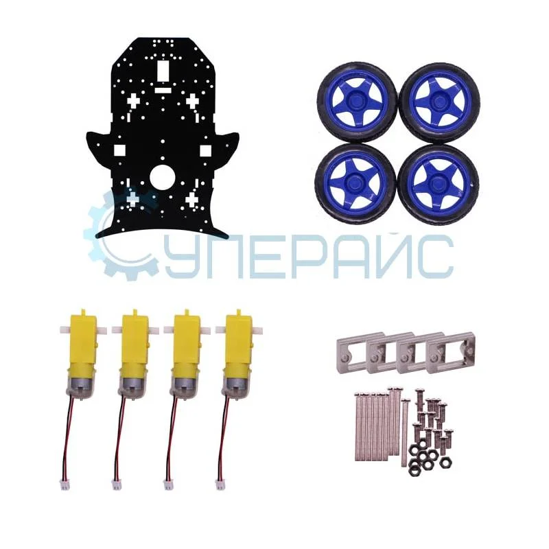 Колесная платформа шасси для робота Yahboom 4WD металлическое фото 4