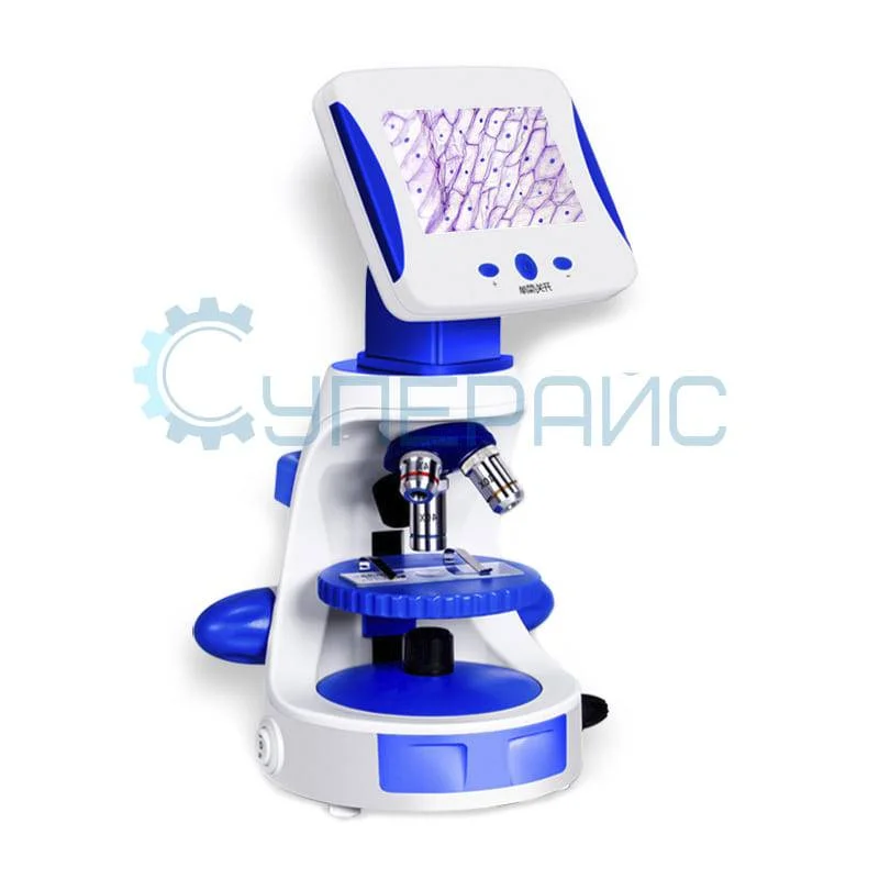 Учебный биологический микроскоп 2000X с дисплеем фото 3