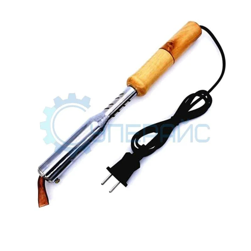 Электрический паяльник Luotie с деревянной рукояткой (100 Вт) фото 1