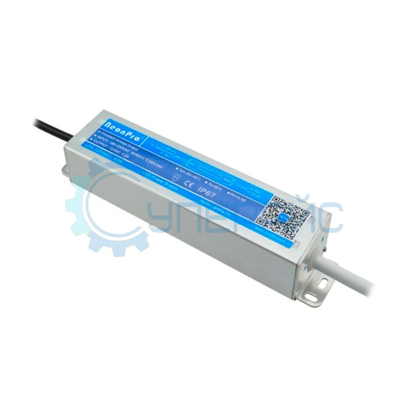 Водонепроницаемый блок питания NeonPro LPS-12E60C (12 В, 5 А, 60 Вт) фото 1