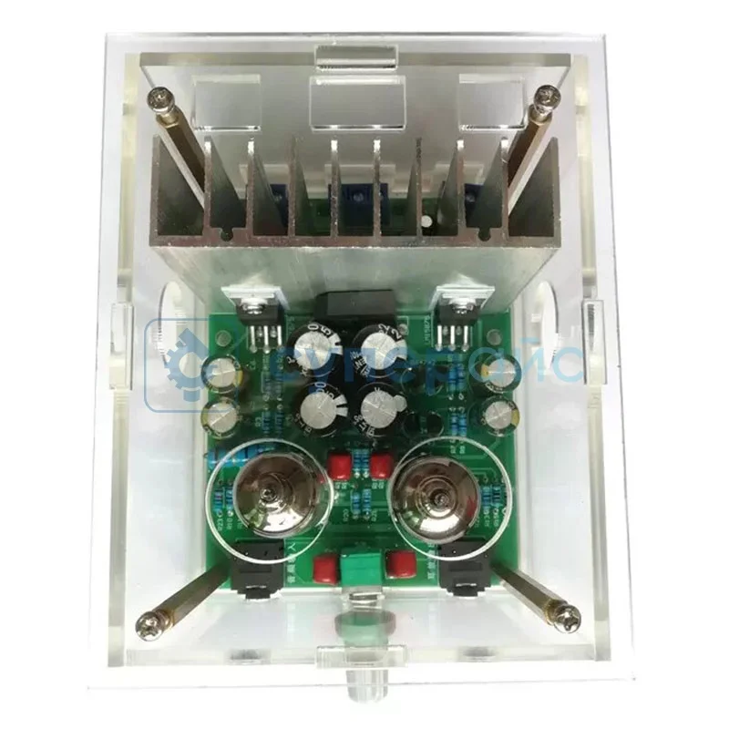 Набор радиодеталей для сборки усилителя звука на базе LM1875T с блоком питания фото 1