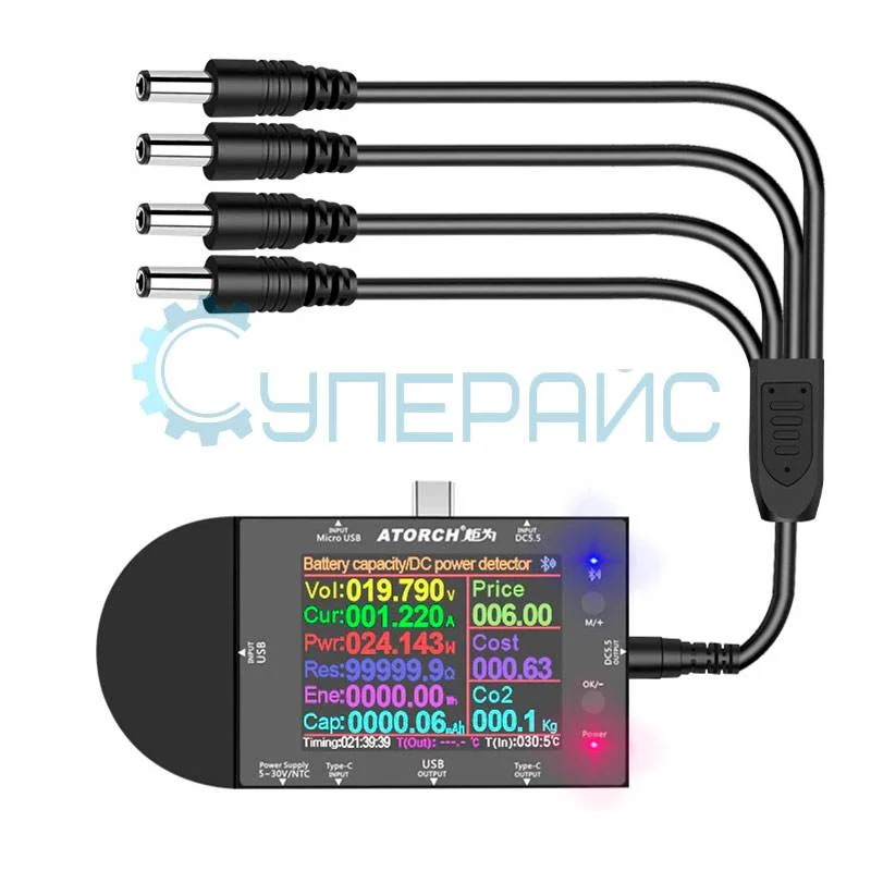 Цифровой тестер JUWEI Atorch UD24 с полным комплектом для тестирования фото 5