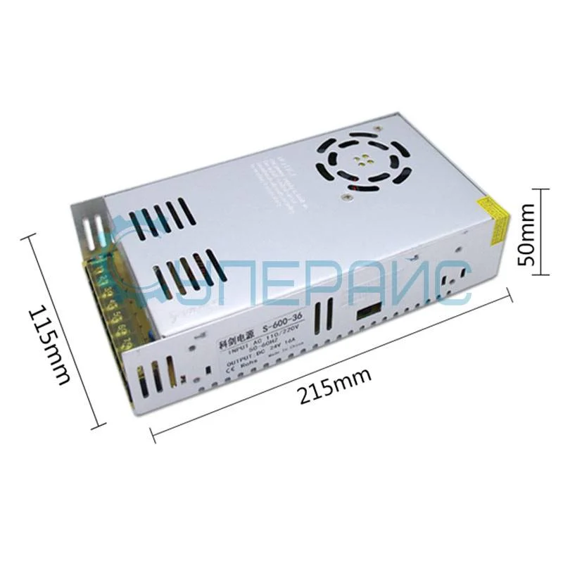Импульсный источник питания Kejian S-600-36 (36В, 16.6А) фото 1