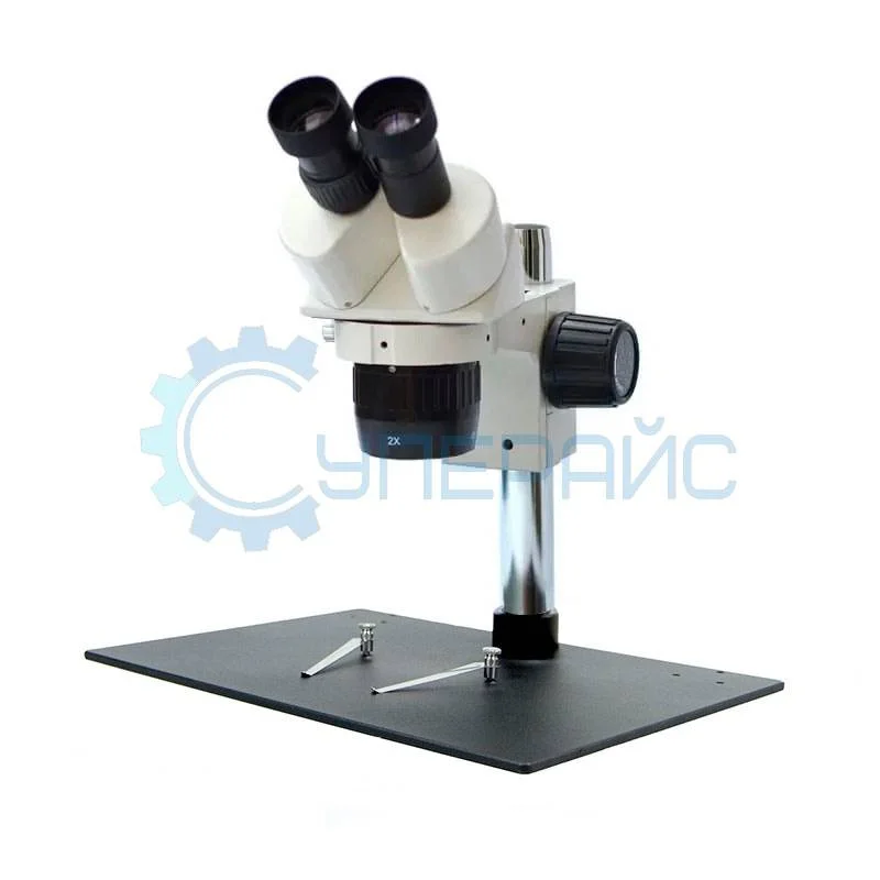 Бинокулярный стереомикроскоп Crystallite ST-60 с увеличенным основанием фото 1