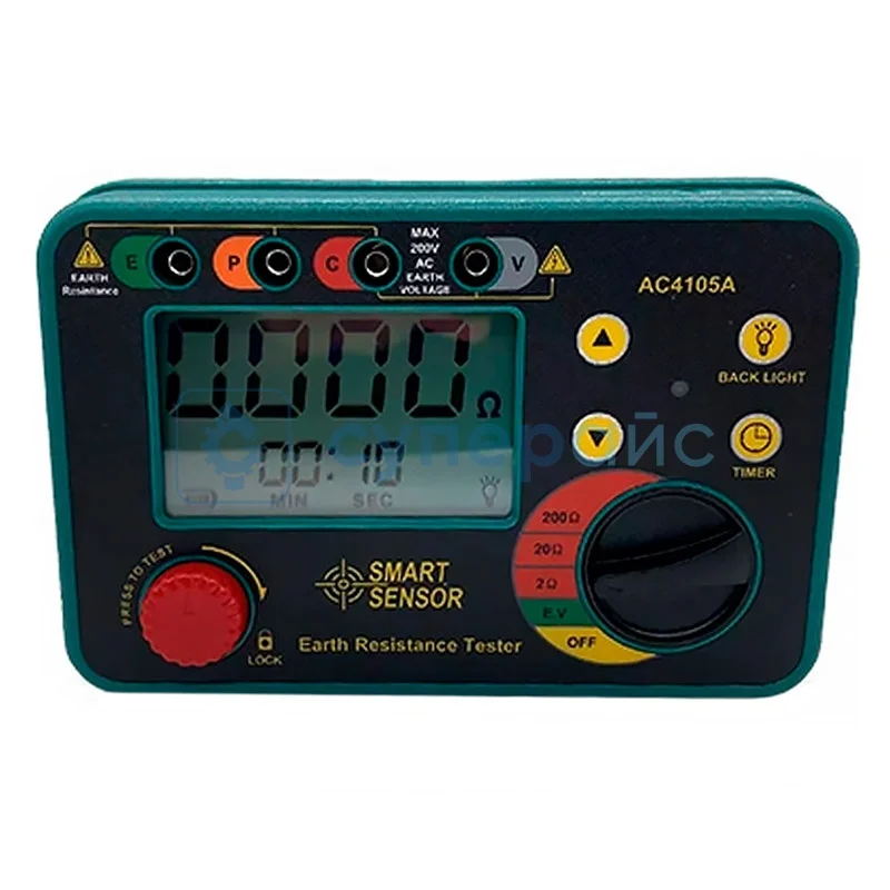 Измеритель сопротивления заземления цифровой Smart Sensor AC4105A+ фото 1