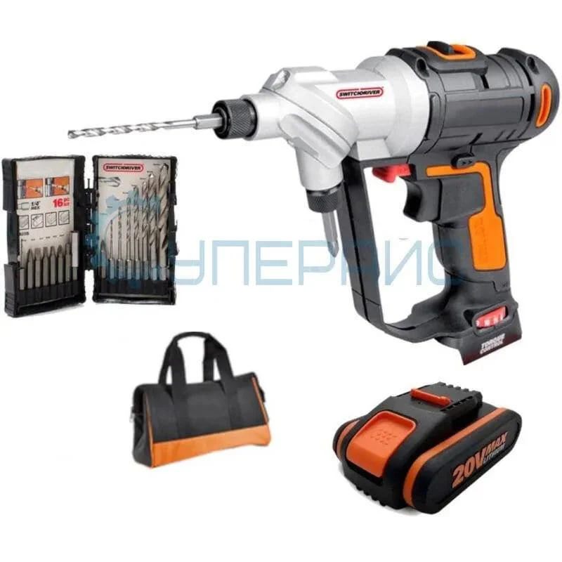 Дрель-шуруповерт с двумя патронами и сумкой фото 4