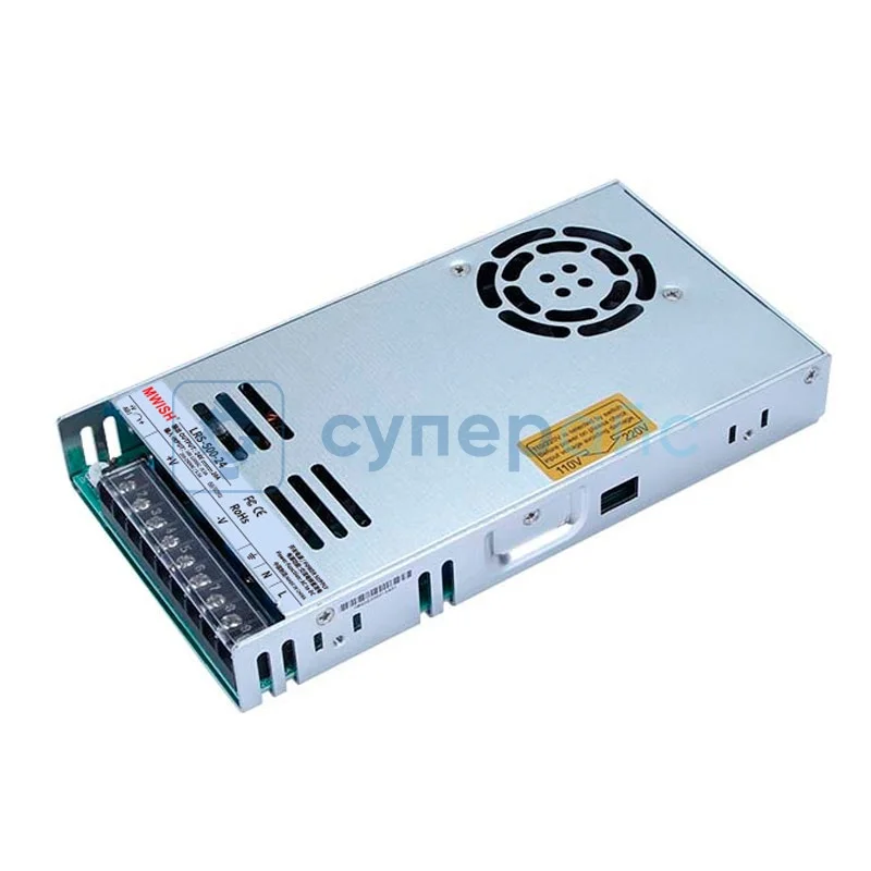 Источник тока MWISH LRS-500-24 (24 В, 20А, 500 Вт) фото 1