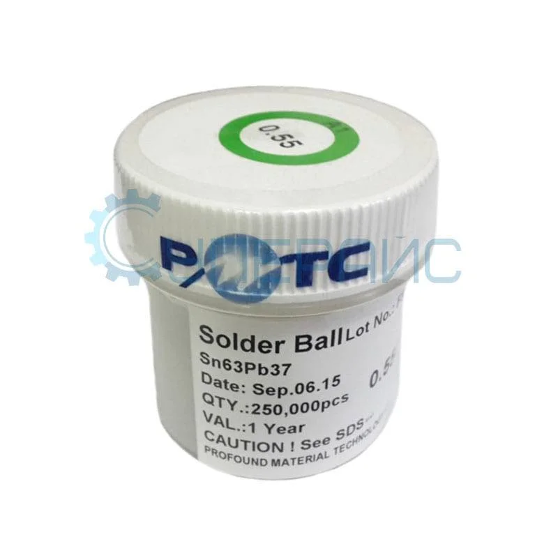 BGA шарики припоя для реболлинга 0,55 мм. 250000 шт. фото 1