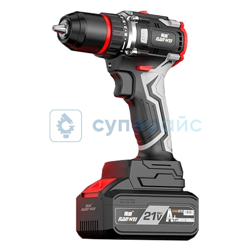 Аккумуляторный шуруповерт NANWEI NW-D5216 (100 Н*м, 5 А*ч) фото 1