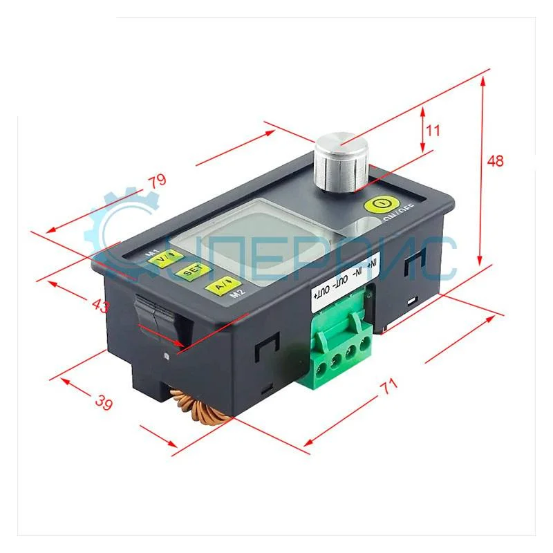 Преобразователь с коммуникационными модулями RuiDeng RIDEN DPS5005-USB-BT фото 6