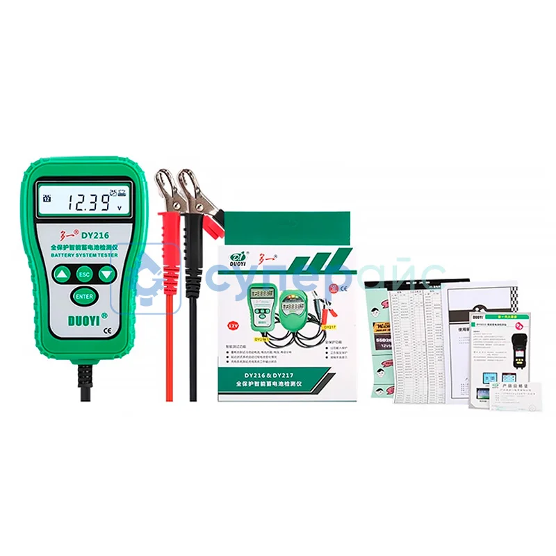 Анализатор автомобильных аккумуляторных батарей DUOYI DY216 фото 1