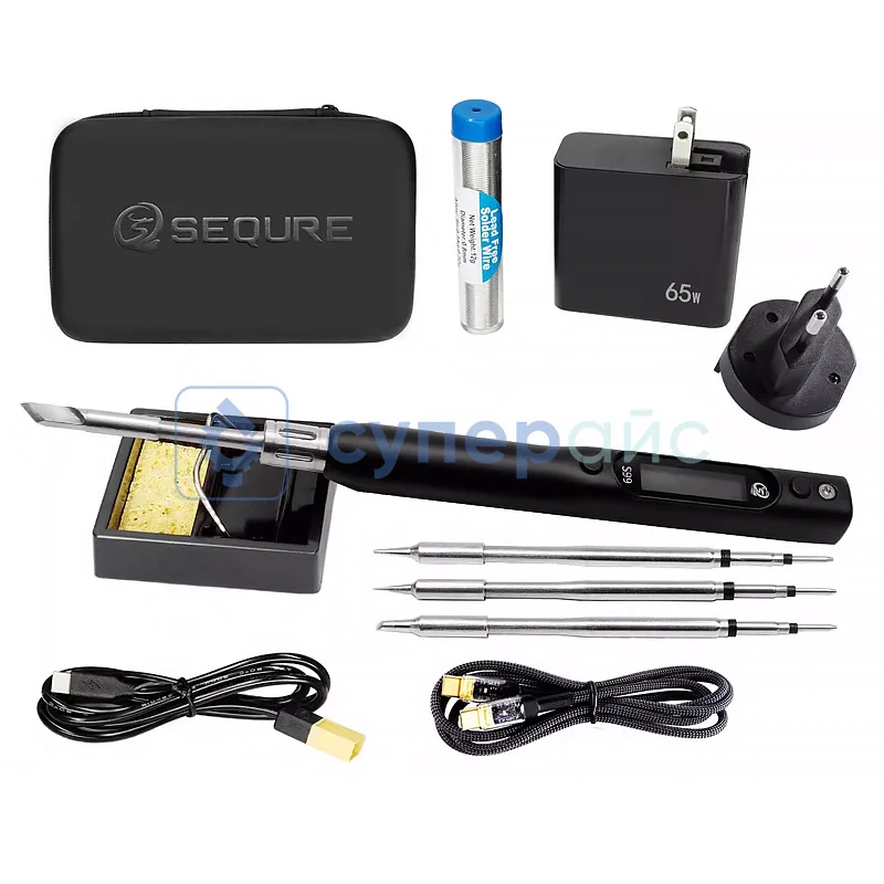 Паяльник SEQURE S99 Kit с аксессуарами и набором жал фото 1