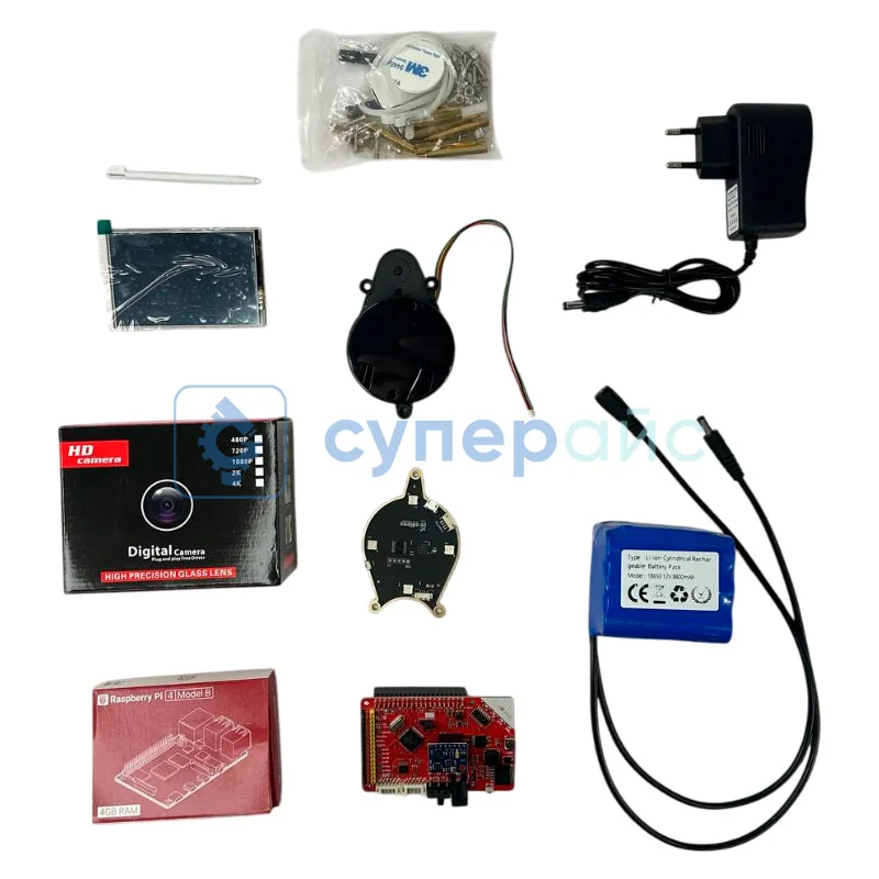 Гусеничный робот Raspberry Pi 4B Xiao-r XR-ROS SLAM с аккумулятором 8400 мАч фото 2