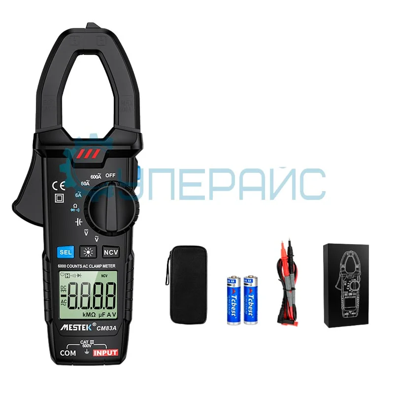 Токоизмерительные клещи многофункциональные Mestek CM83A цифровые фото 2