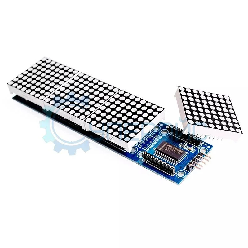 Матричный модуль красного свечения 8x32 на MAX7219 фото 1