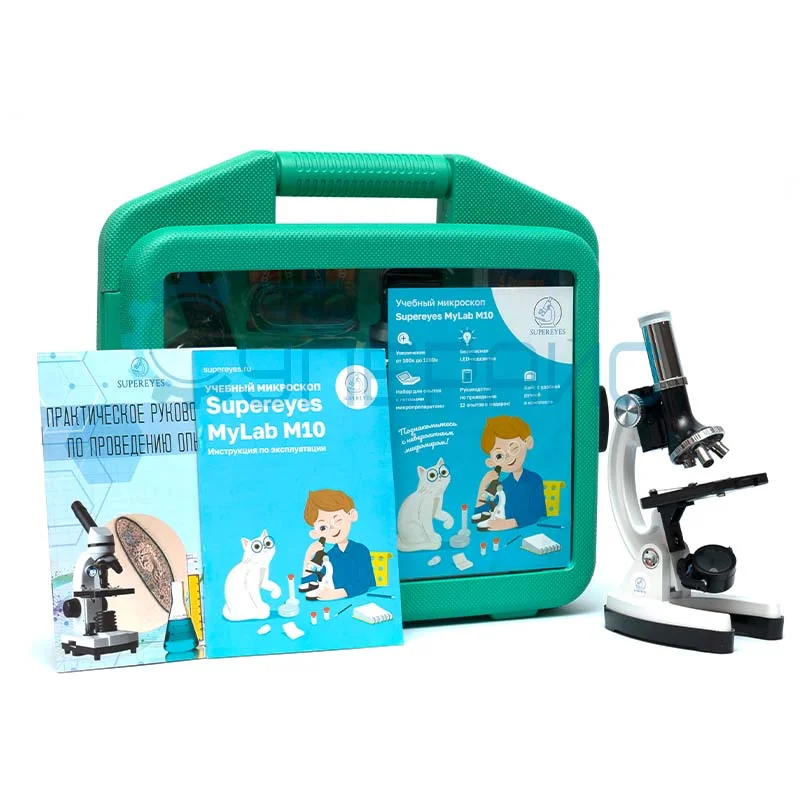 Детский микроскоп в кейсе Supereyes MyLab M10, 100x-1200x фото 4
