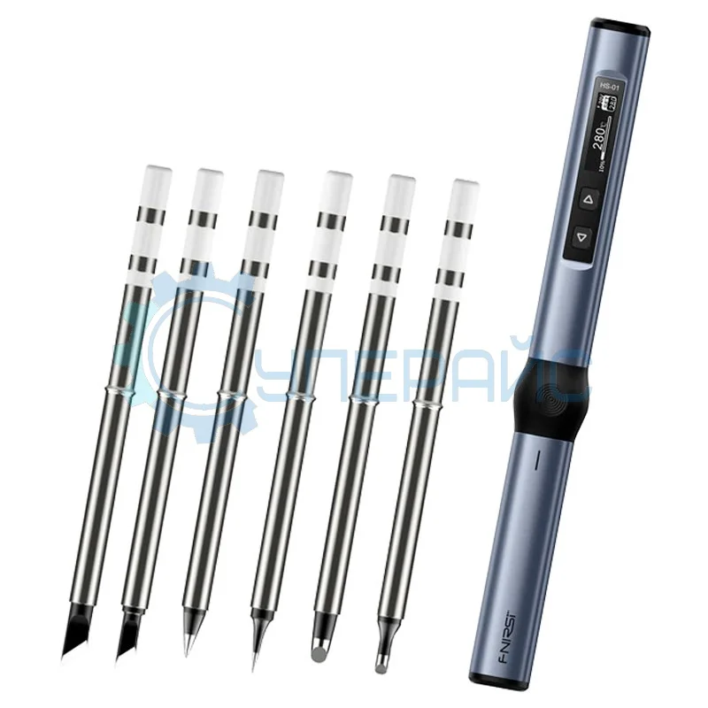 Цифровой паяльник FNIRSI HS01 с набором жал фото 1